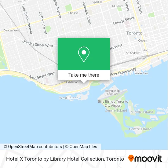 Hotel X Toronto by Library Hotel Collection map