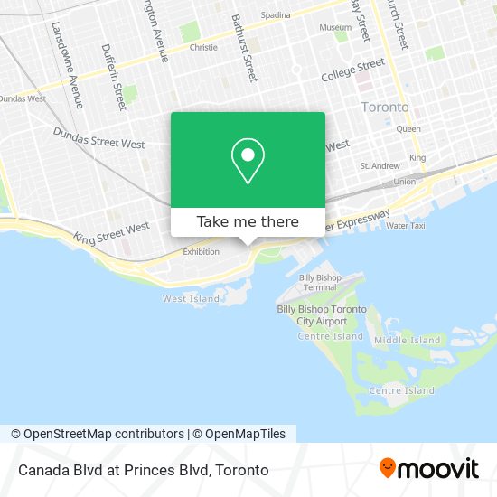 Canada Blvd at Princes Blvd map