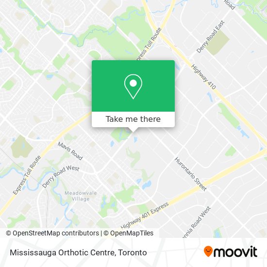 Mississauga Orthotic Centre map