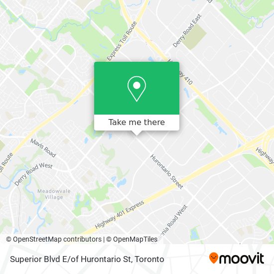 Superior Blvd E / of Hurontario St map