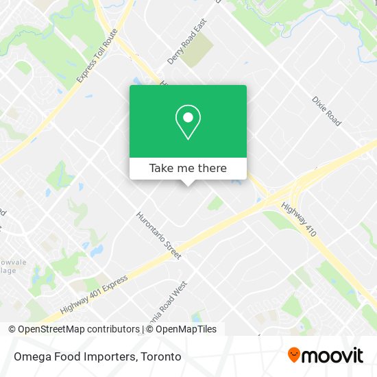 Omega Food Importers map