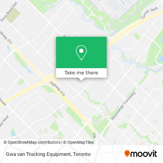 Gwa van Trucking Equipment map