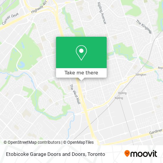 Etobicoke Garage Doors and Doors map