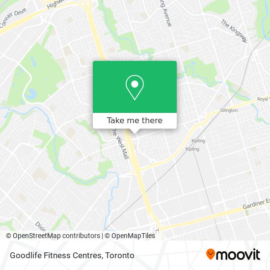 Goodlife Fitness Centres map