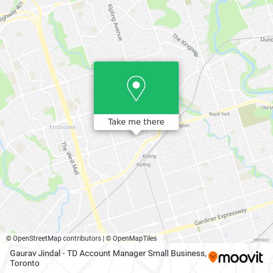 Gaurav Jindal - TD Account Manager Small Business map