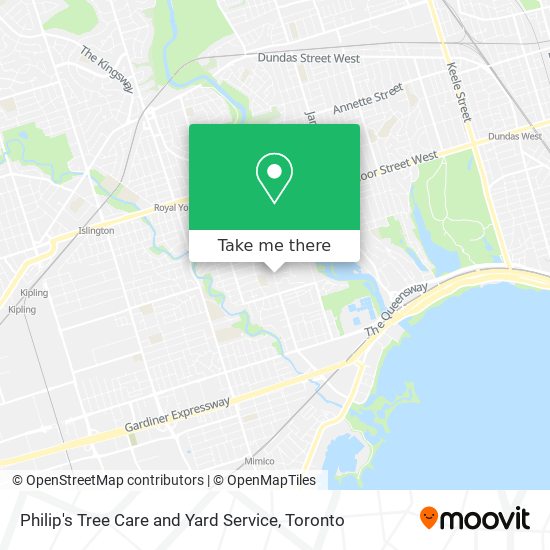 Philip's Tree Care and Yard Service map