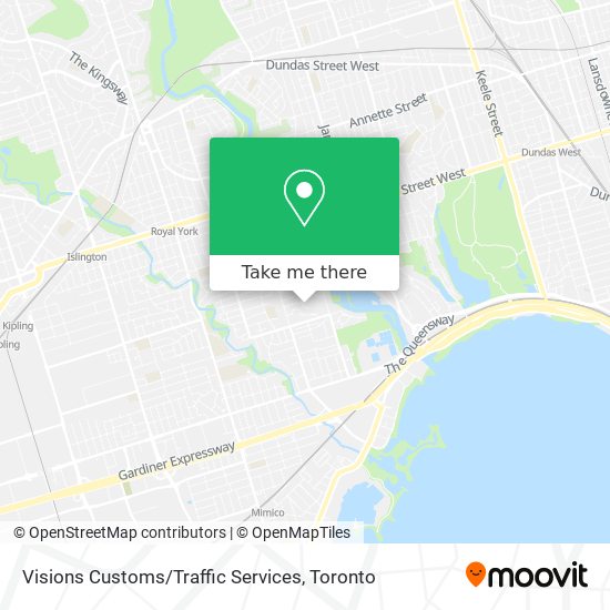 Visions Customs / Traffic Services map