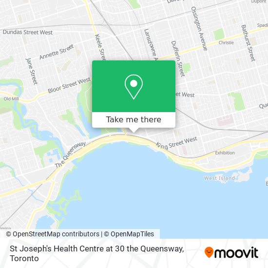 St Joseph's Health Centre at 30 the Queensway map