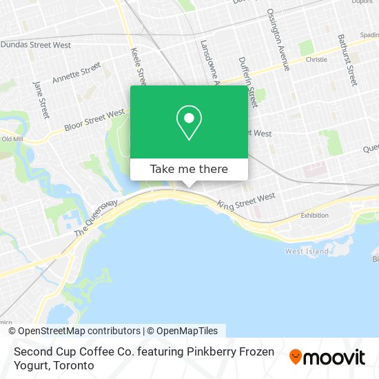 Second Cup Coffee Co. featuring Pinkberry Frozen Yogurt map