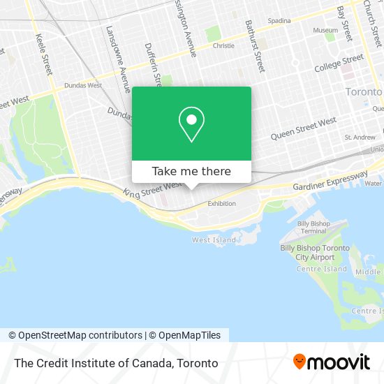 The Credit Institute of Canada map