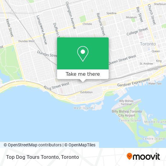 Top Dog Tours Toronto map