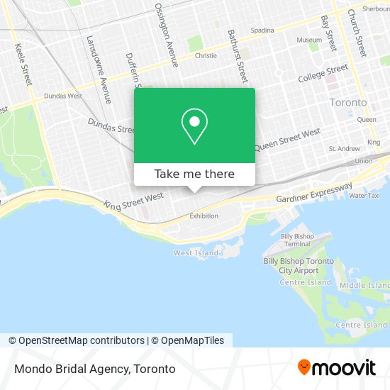 Mondo Bridal Agency map