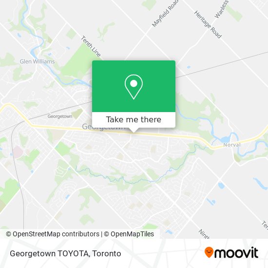 Georgetown TOYOTA map