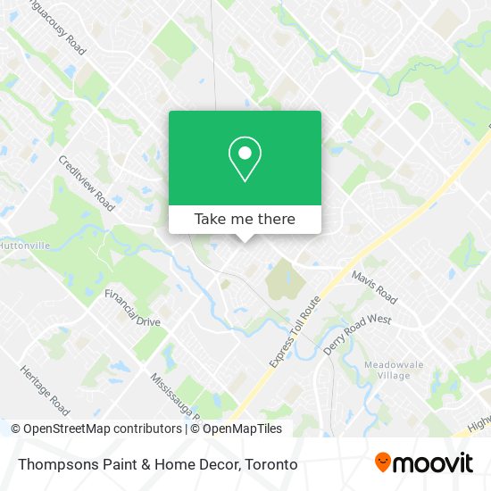 Thompsons Paint & Home Decor map