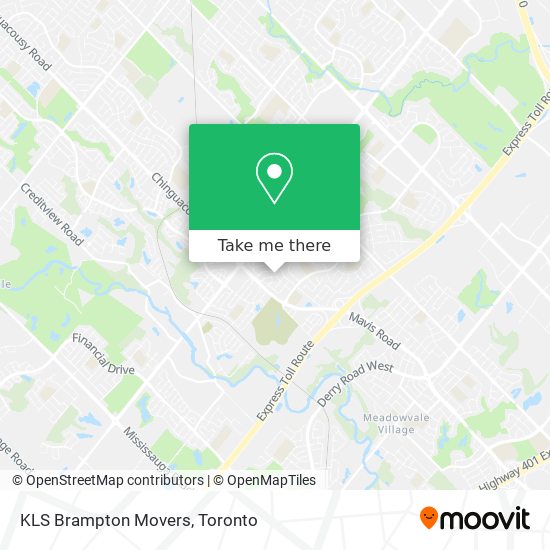 KLS Brampton Movers map