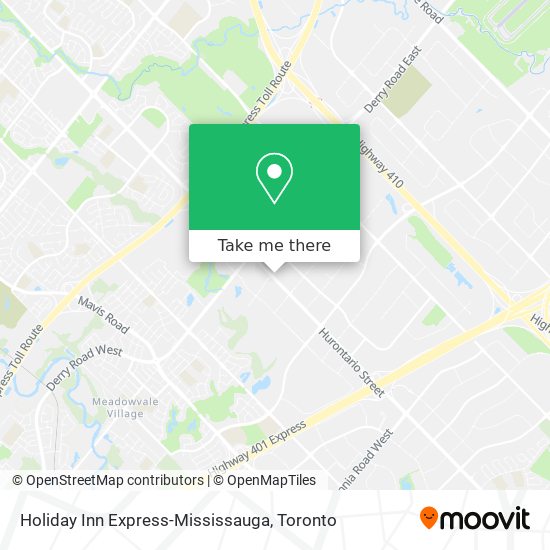 Holiday Inn Express-Mississauga map