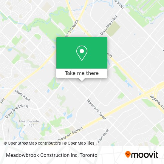 Meadowbrook Construction Inc map