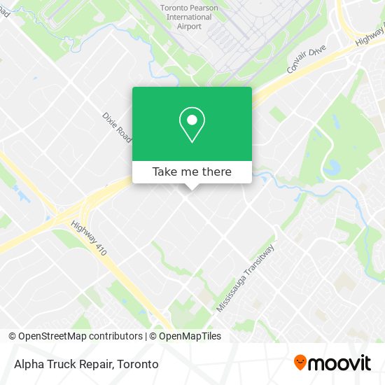 Alpha Truck Repair map