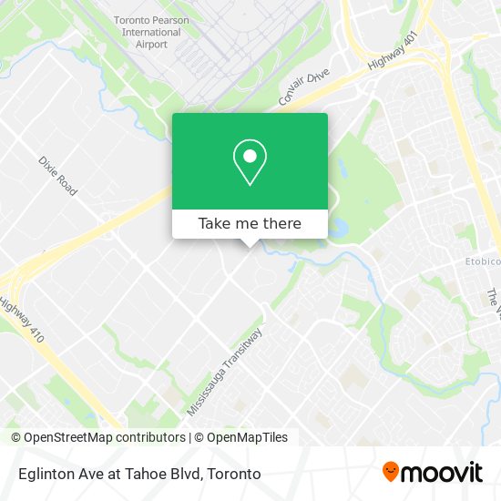 Eglinton Ave at Tahoe Blvd map
