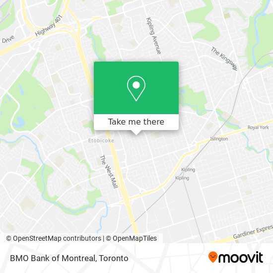 BMO Bank of Montreal map