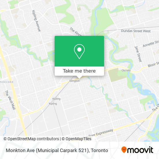 Monkton Ave (Municipal Carpark 521) map