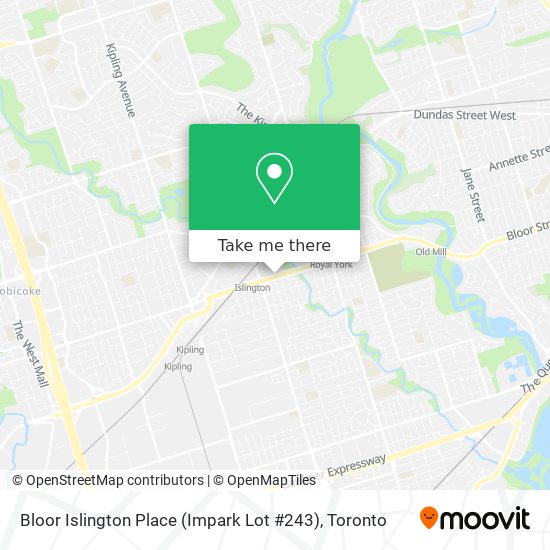 Bloor Islington Place (Impark Lot #243) map