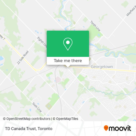 TD Canada Trust map