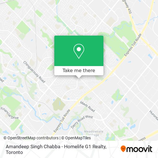 Amandeep Singh Chabba - Homelife G1 Realty map