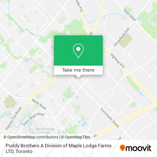 Puddy Brothers A Division of Maple Lodge Farms LTD map