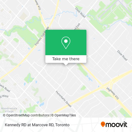 Kennedy RD at Marcove RD map