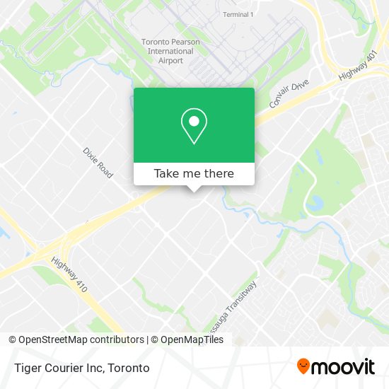 Tiger Courier Inc map