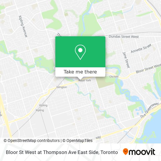 Bloor St West at Thompson Ave East Side map