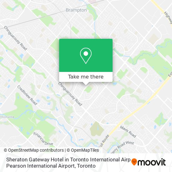 Sheraton Gateway Hotel in Toronto International Airp Pearson International Airport map