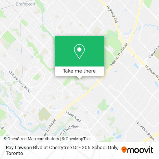 Ray Lawson Blvd at Cherrytree Dr - 206 School Only map