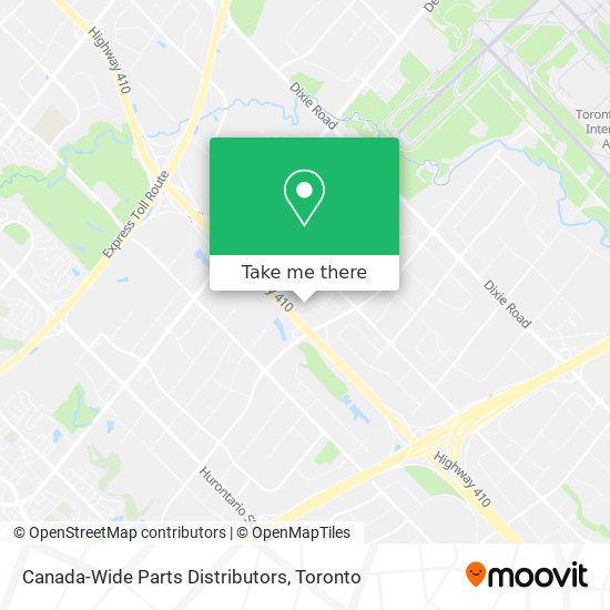 Canada-Wide Parts Distributors map