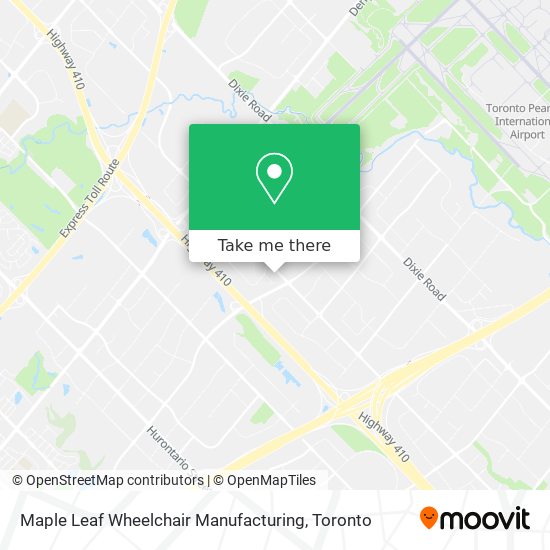 Maple Leaf Wheelchair Manufacturing map