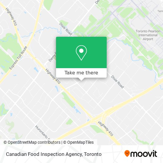 Canadian Food Inspection Agency map