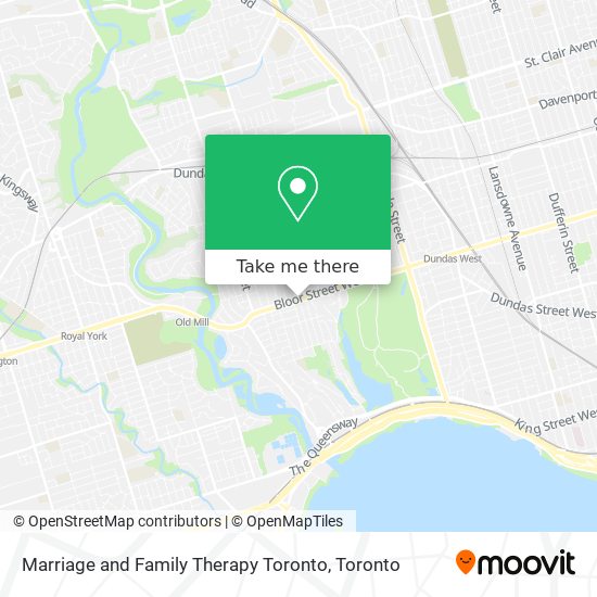 Marriage and Family Therapy Toronto map