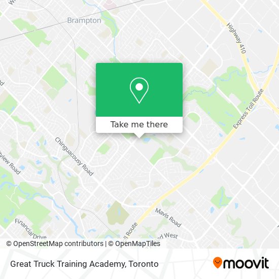 Great Truck Training Academy map