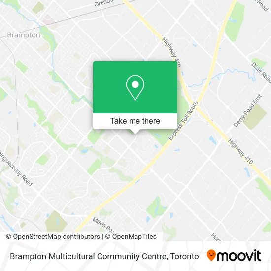 Brampton Multicultural Community Centre map