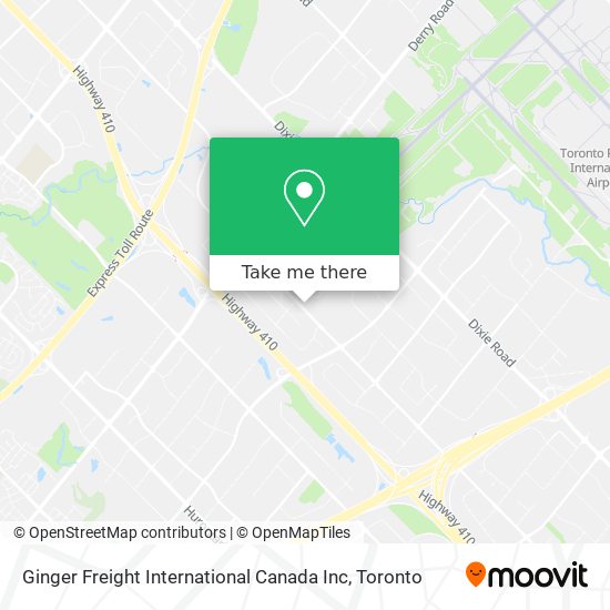 Ginger Freight International Canada Inc map