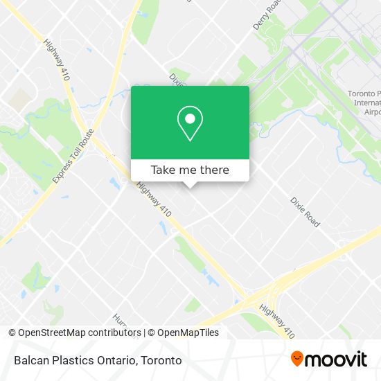 Balcan Plastics Ontario map