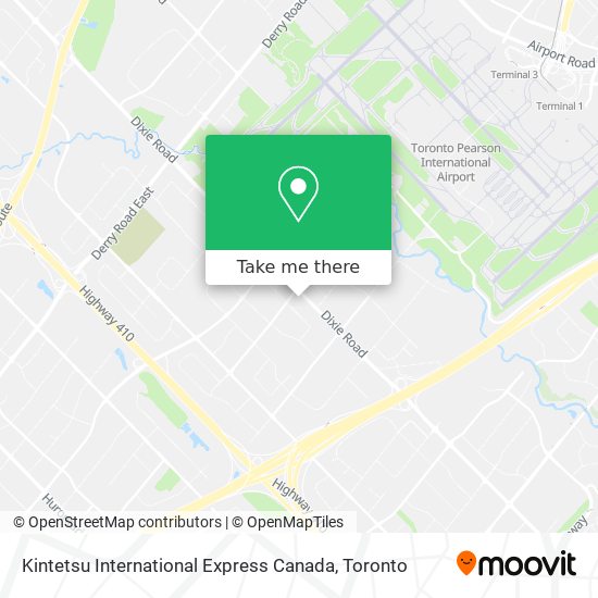 Kintetsu International Express Canada map