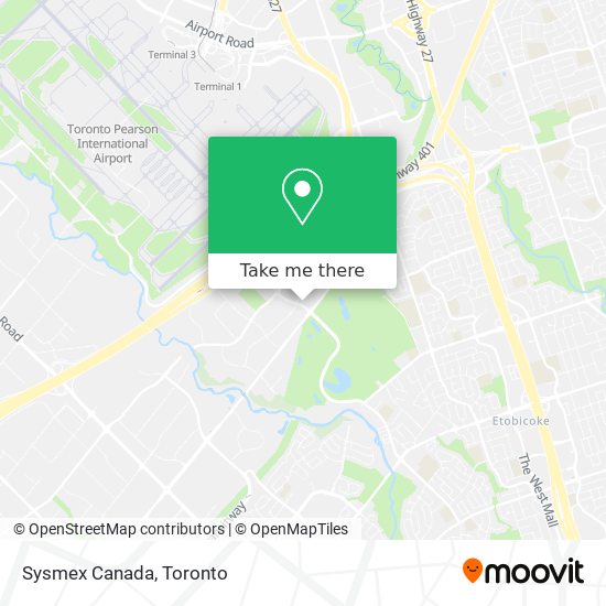 Sysmex Canada map