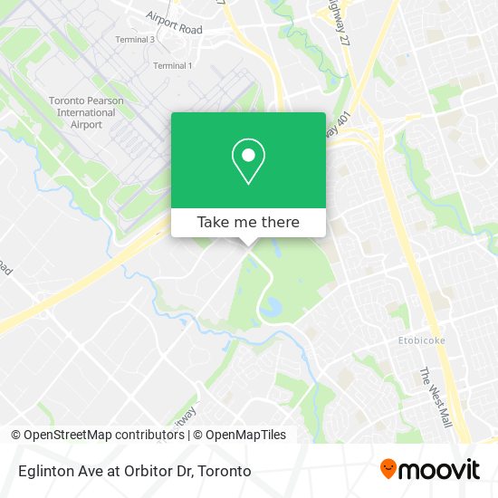 Eglinton Ave at Orbitor Dr map