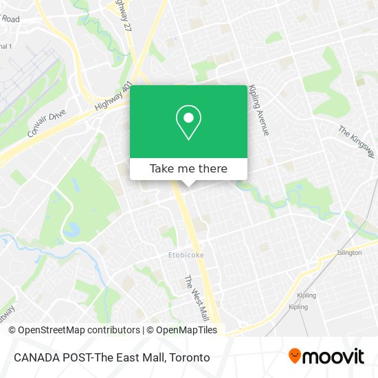 CANADA POST-The East Mall map