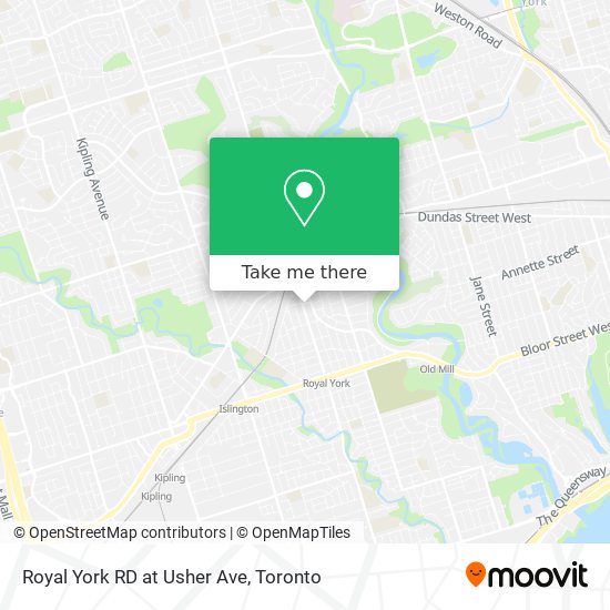 Royal York RD at Usher Ave map