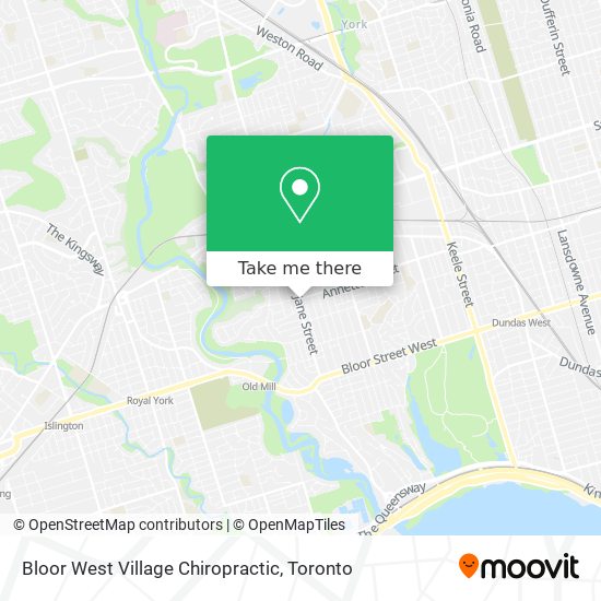 Bloor West Village Chiropractic map