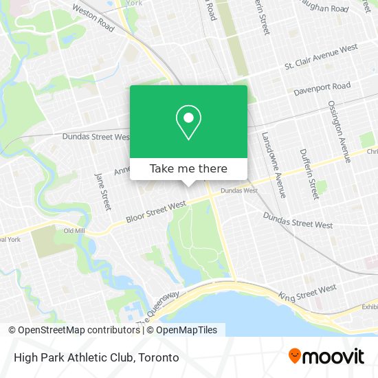 High Park Athletic Club map