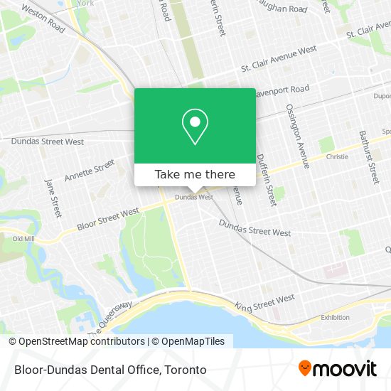 Bloor-Dundas Dental Office map